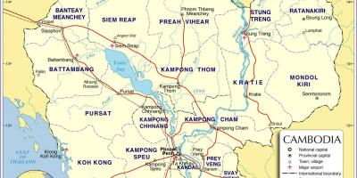 Карта Камбоџе путу