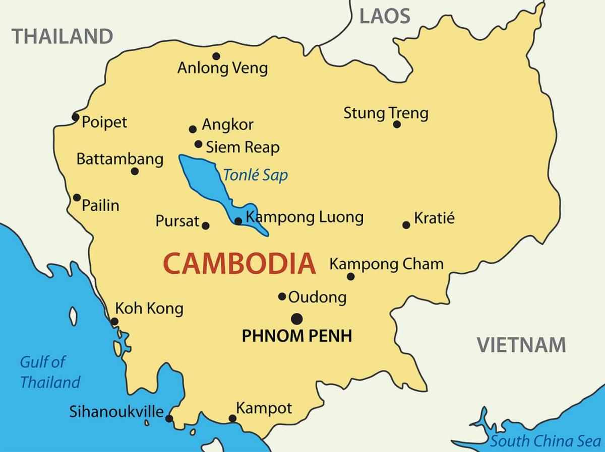 Камбоџа мапи града 
