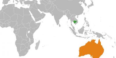 Камбоџа карта карта света